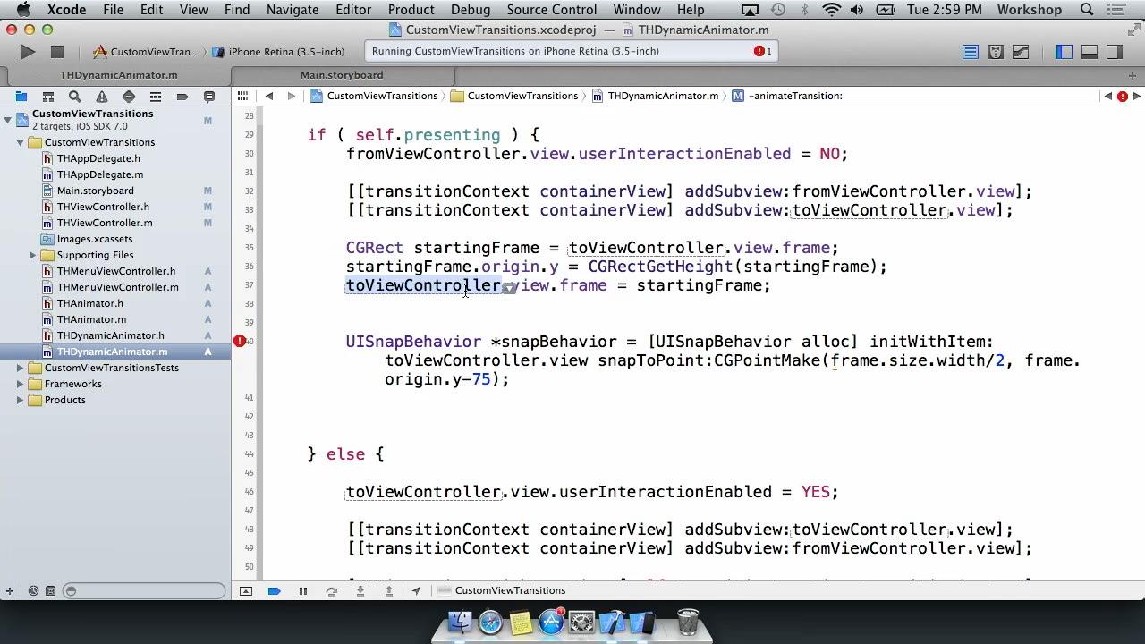 Teamtreehouse - Custom UIViewController Transitions in iOS 7 with Amit Bijlani