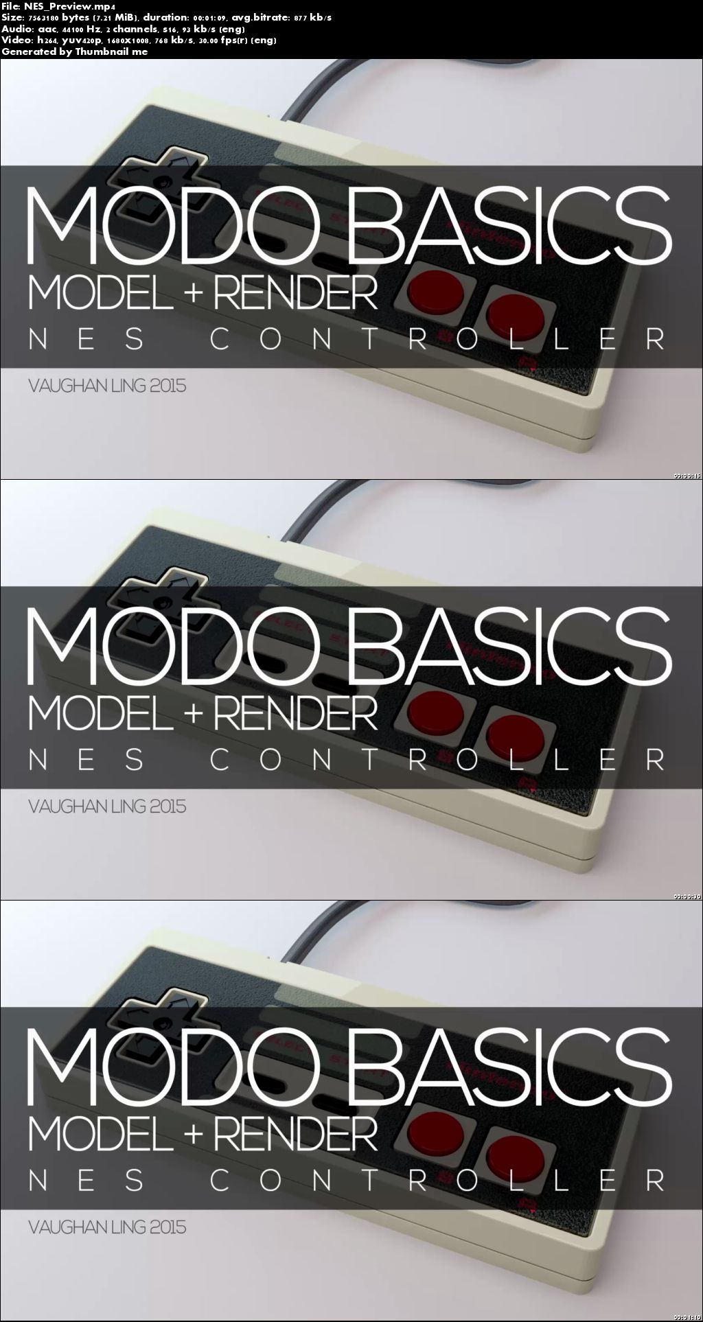 Modo Basics: NES Controller by Vaughan Ling