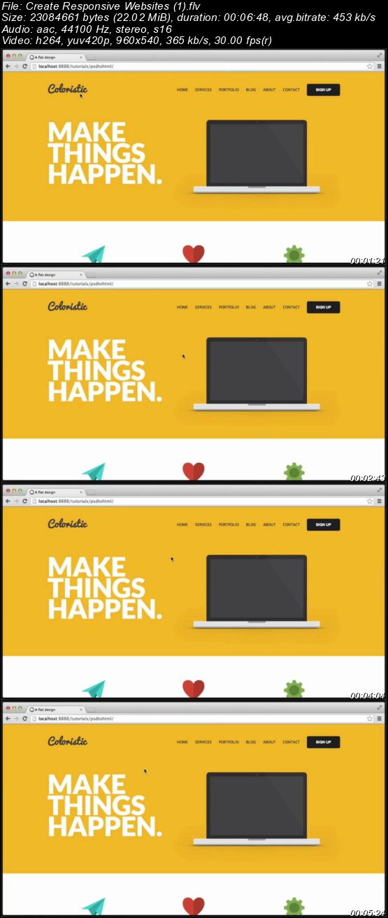 Create Responsive Websites with a Modern Flat Design