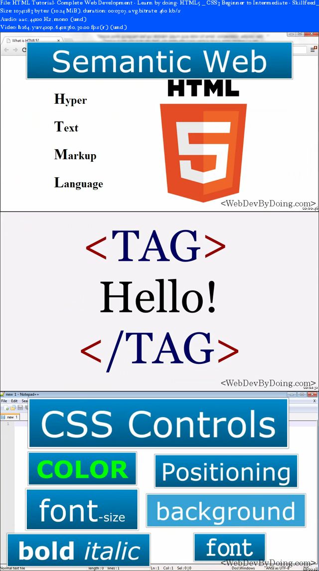 Complete Web Development - Learn by doing: HTML5 / CSS3 Beginner to Intermediate