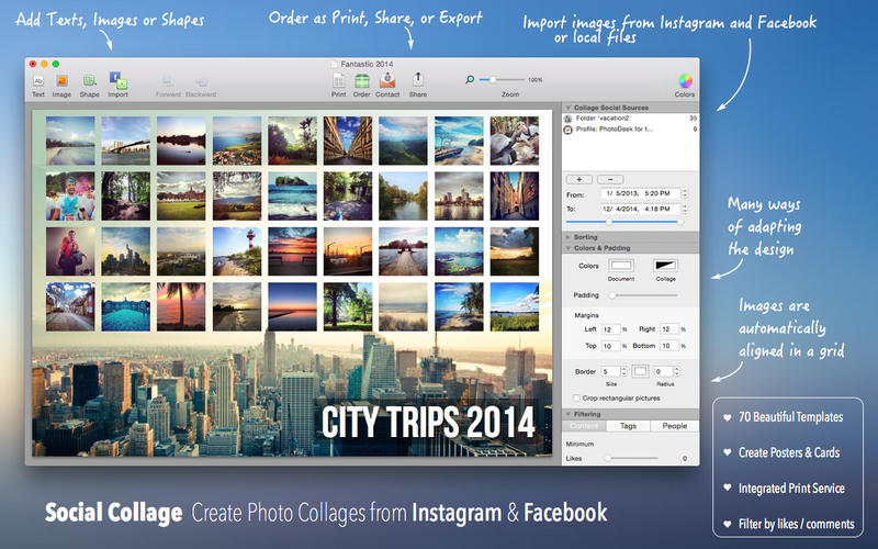Social Collage Pro 1.3.1 Mac OS X