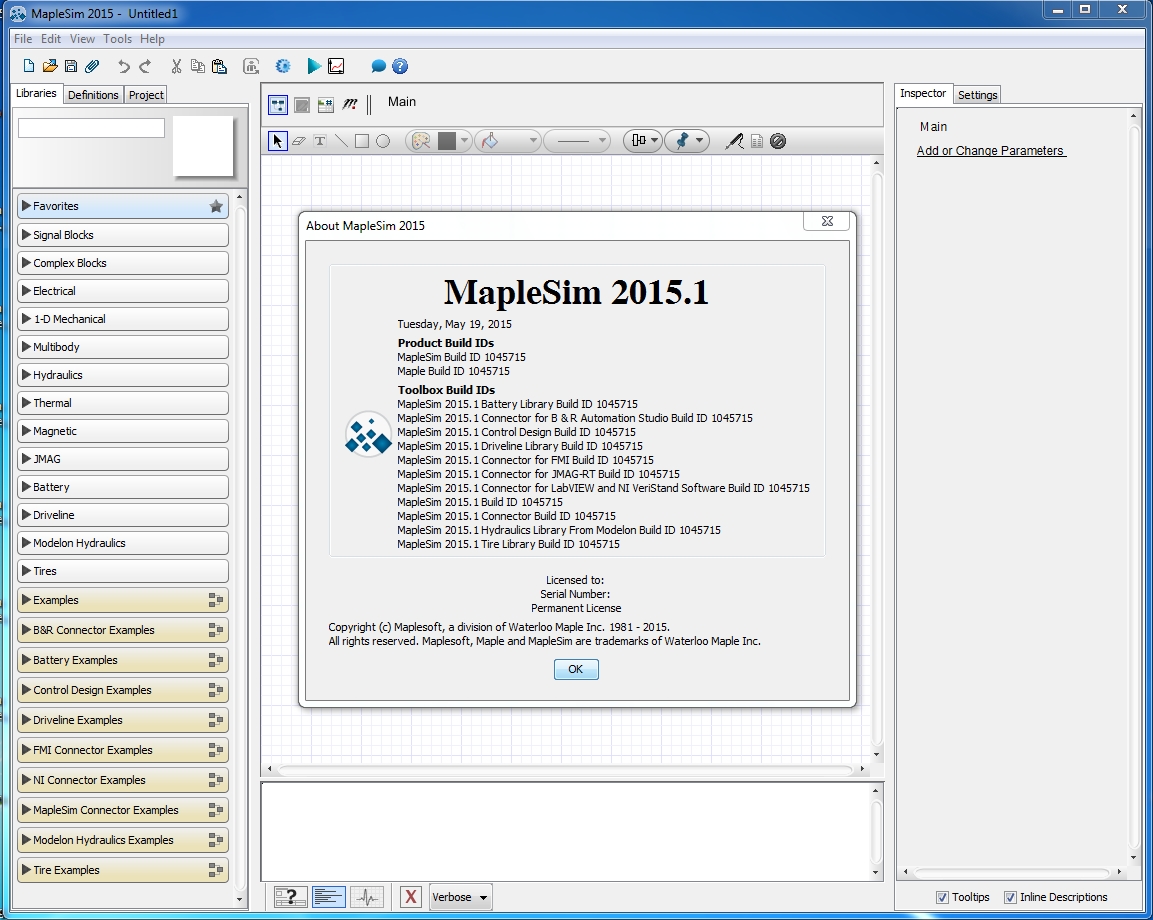 Maplesoft MapleSim 2015.1