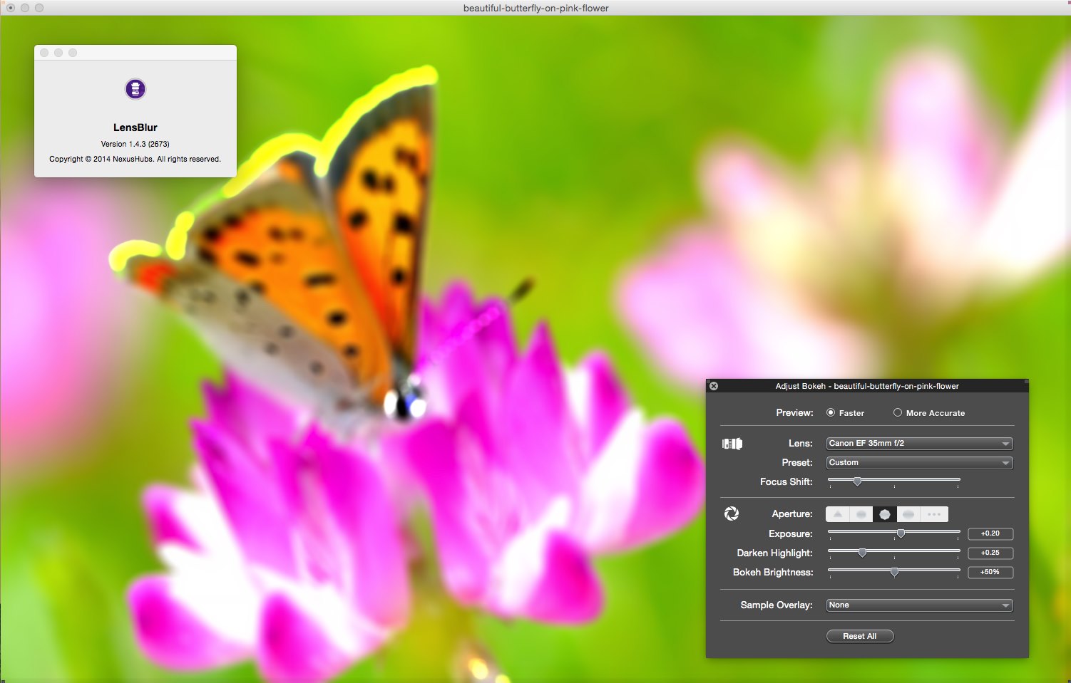 Lens Blur 1.4.3 Mac OS X