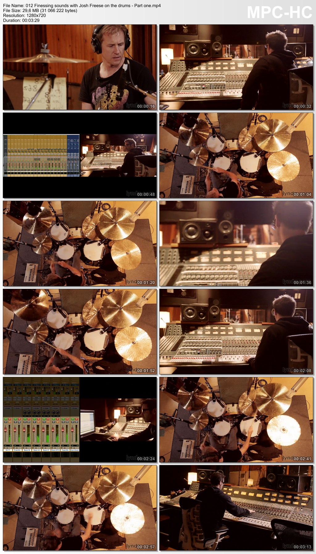 Lynda - Drum Recording Session with Josh Freese