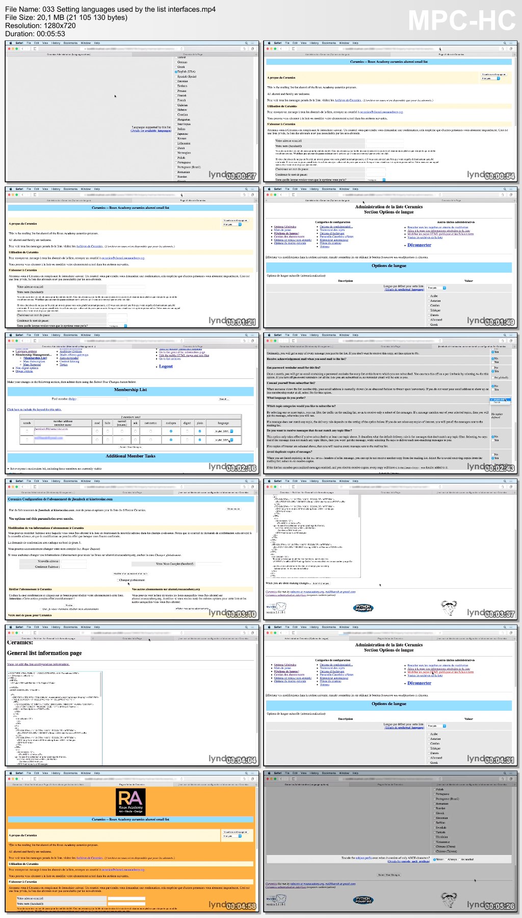 Lynda - Managing Mailing Lists with Mailman