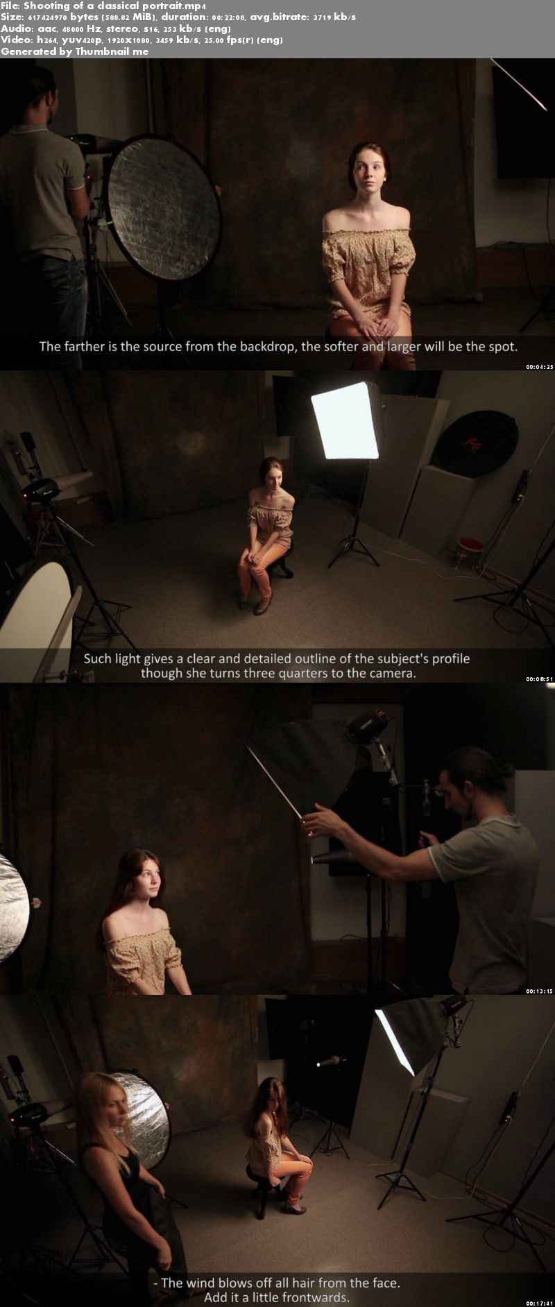 Video-lesson of shooting of a classical portrait