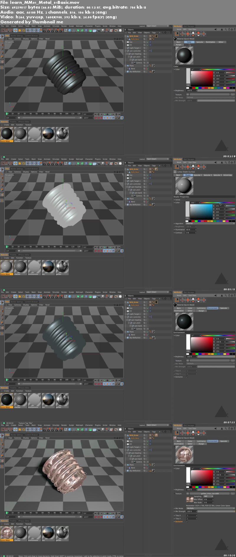 Cinema 4D Training - Mastering Materials Part 1