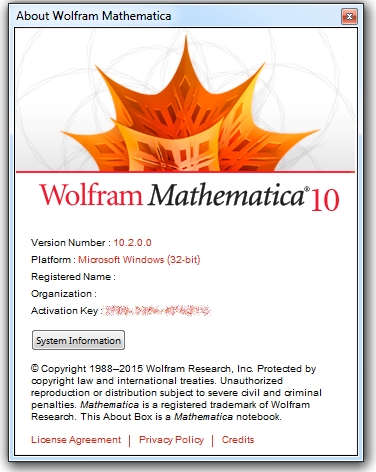 Wolfram Mathematica 10.2.0