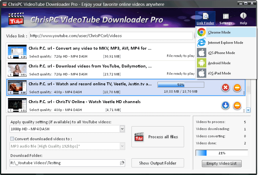 ChrisPC VideoTube Downloader Pro 7.85