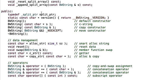 Lynda - C++ Building a String Library