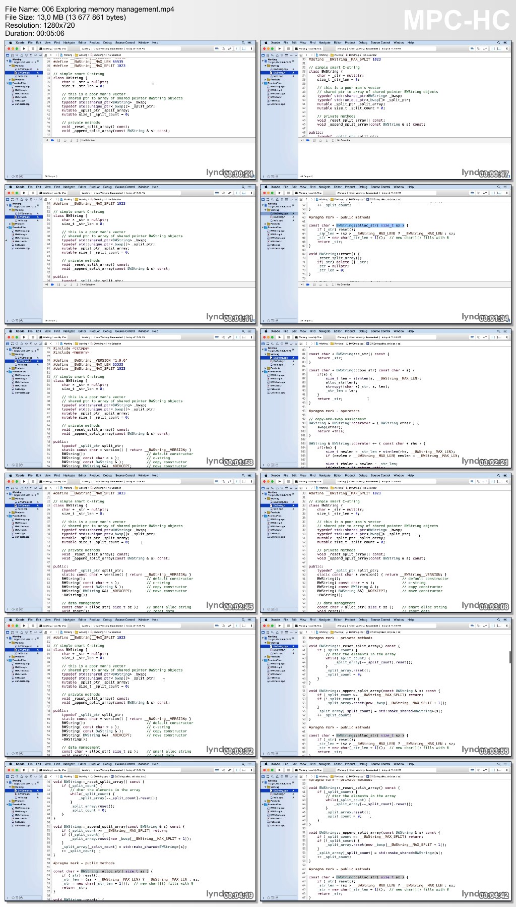 Lynda - C++ Building a String Library