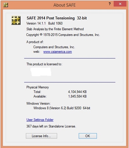 CSI SAFE 2014 version 14.1.1