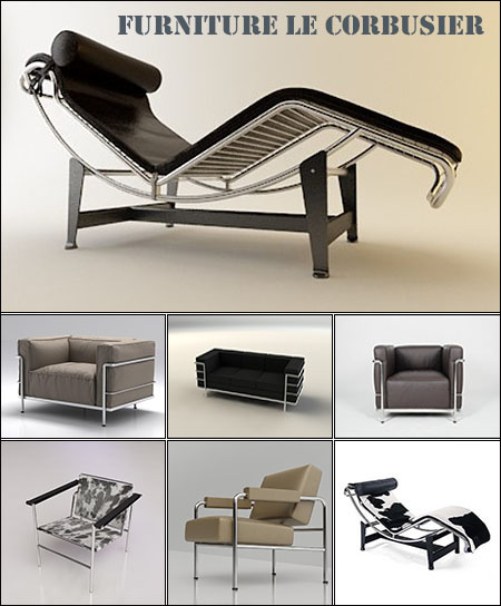 3D models of Furniture Le Corbusier