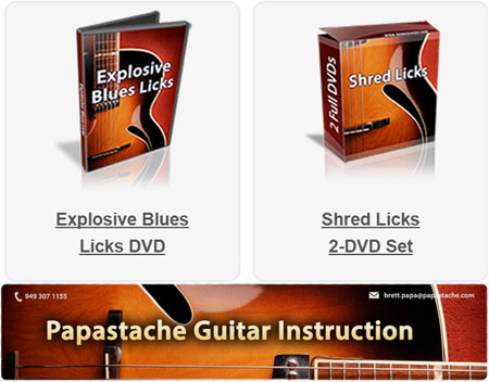 Papastache: Blues and Shred Lick's DVD's - with Brett Papa