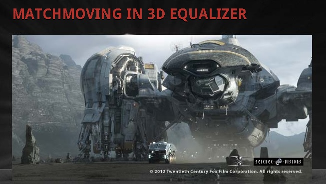 Matchmoving in 3D Equalizer