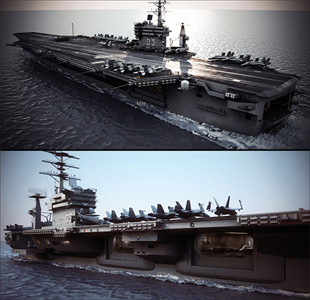 USS Nimitz Aircraft Carrier & USNS Patuxent