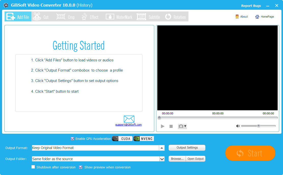 GiliSoft Video Converter 10.0.0