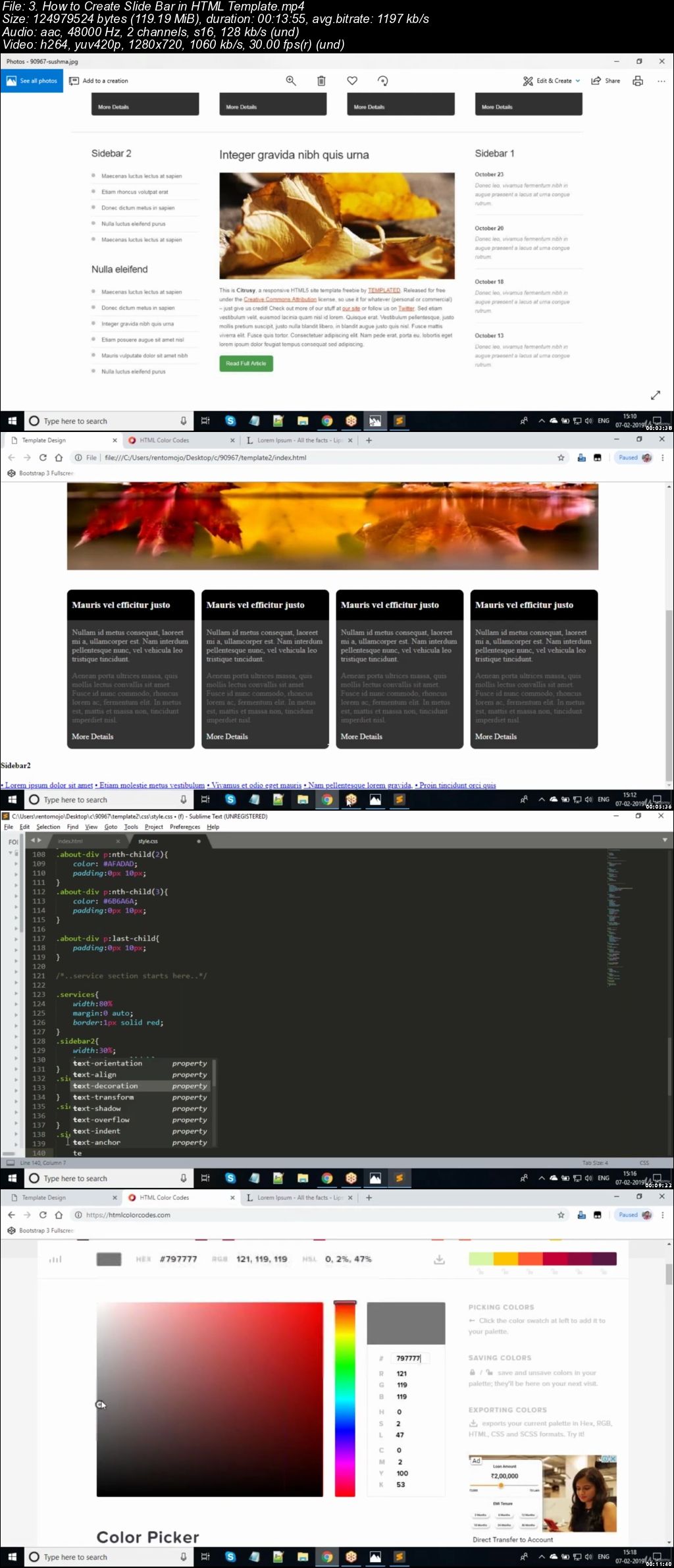  Learn How to Develop a Template while Using HTML & CSS 