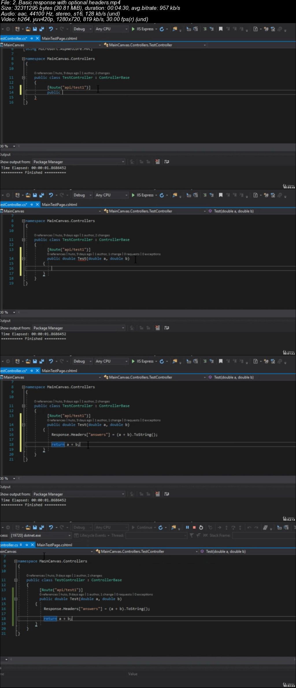 .NET CORE API development