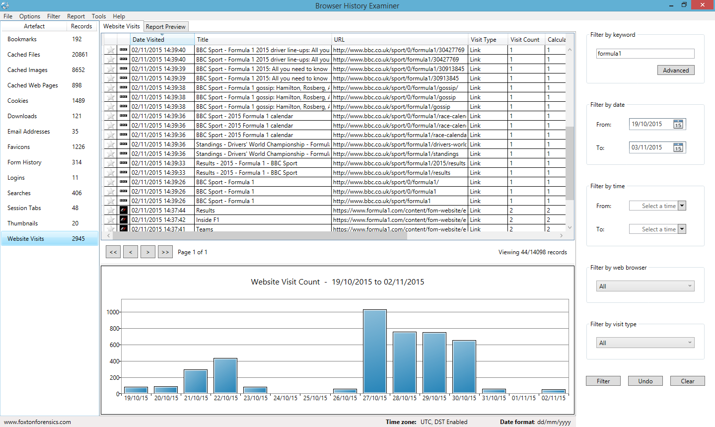 Browser History Examiner 1.9.0