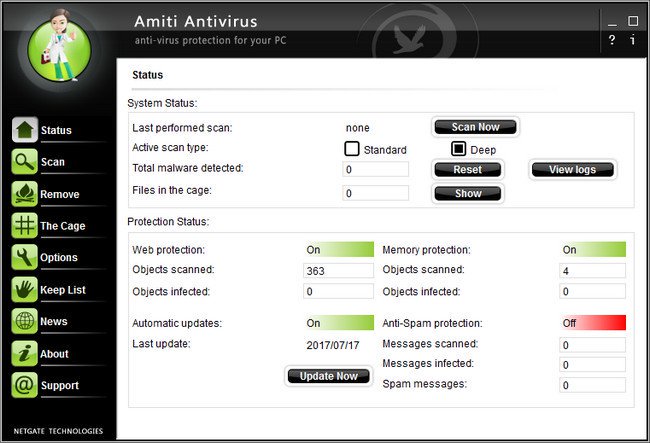 NETGATE Amiti Antivirus 2019 25.0.360 Multilingual