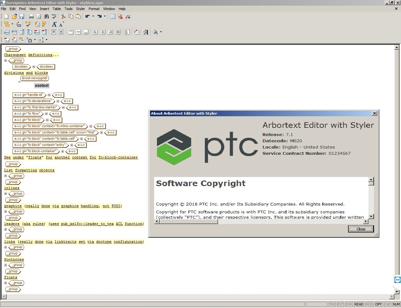 PTC Arbortext Editor 7.1 M020