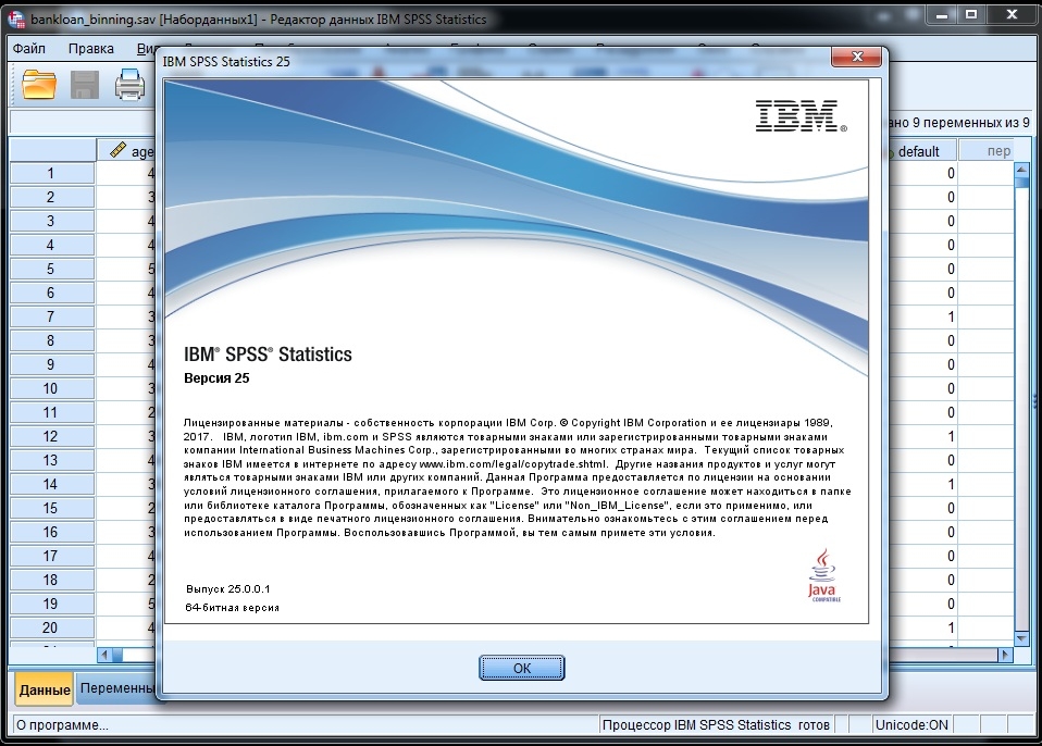 IBM SPSS Statistics 25.0 HF001 IF009(10)