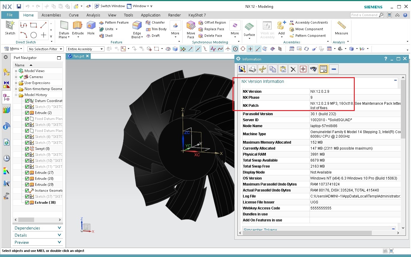 Siemens PLM NX 12.0.2 (NX 12.0 MR2) MP03 Update