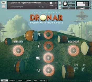 Gothic Instruments - Dronar Rolling Percussion Module screenshot