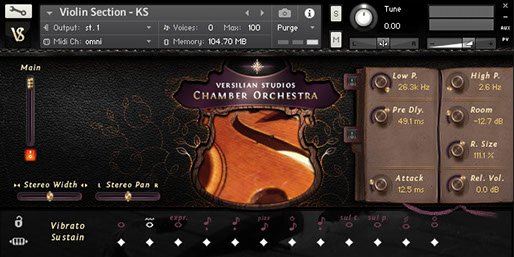 Versilian Studios Chamber Orchestra 2 Standard Edition KONTAKT screenshot