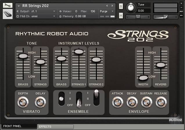 Rhythmic Robot Audio Strings 202 KONTAKT screenshot