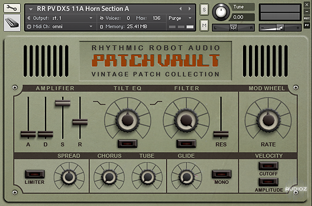 Rhythmic Robot Audio PatchVault DX5 Factory Set A KONTAKT screenshot