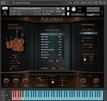 Sonic Scores Amadeus Symphonic Orchestra KONTAKT screenshot