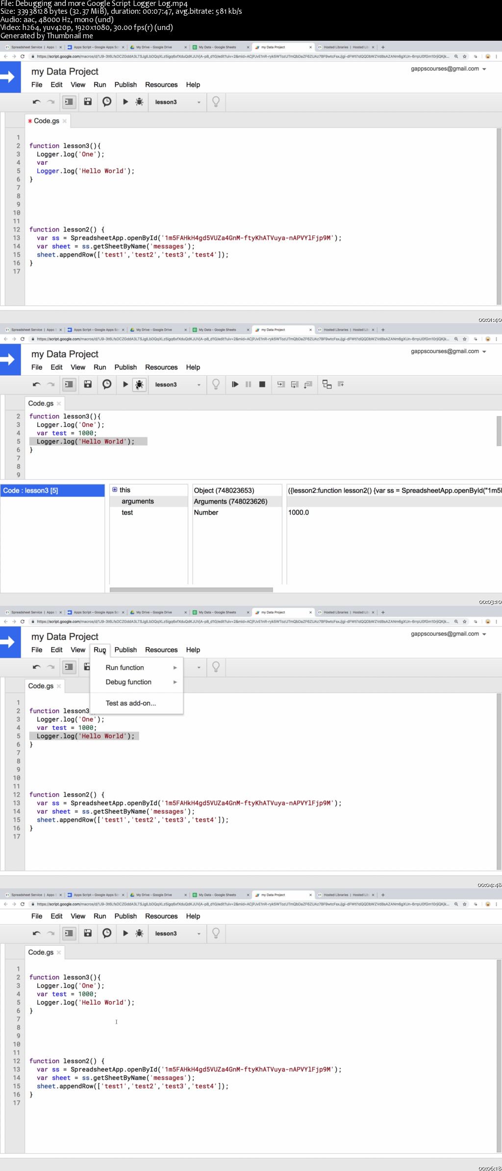 A Google Script Project Using Website Spreadsheets and Data Storage