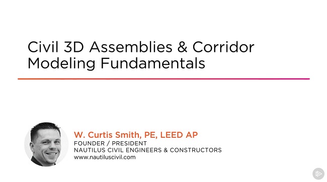 Civil 3D Assemblies & Corridor Modeling Fundamentals