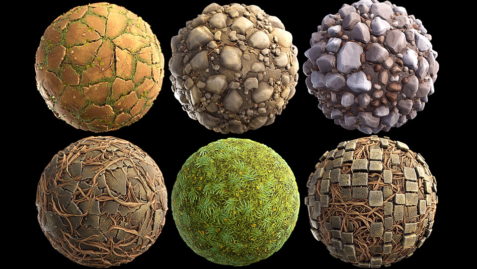 Unreal Engine – Stylized Terrain Pack of 50 Materials