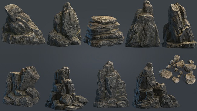 Cubebrush – Boulders Collection PBR