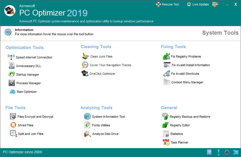 Asmwsoft PC Optimizer 2019 10.0.3081