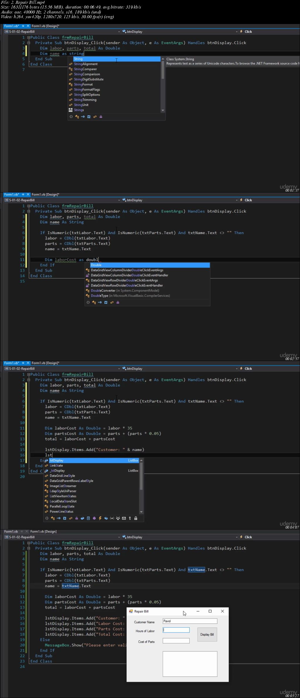 VB.Net And Windows Forms Programming Exercises for Beginners