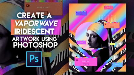 Create a Vaporwave Iridescent Artwork using Photoshop