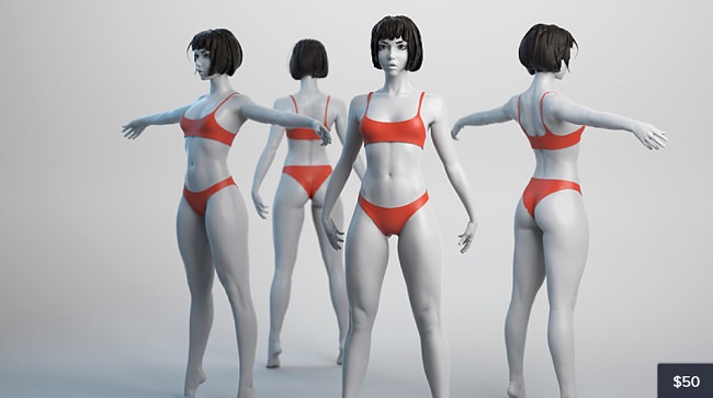 Cubebrush – Female Basemesh 02