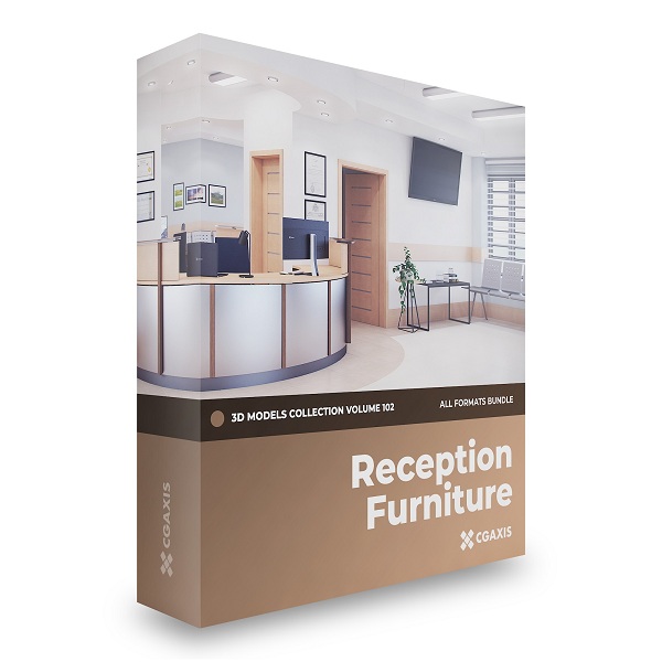 CGAxis – Reception Furniture 3D Models Collection – Volume 102