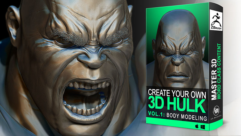 Cubebrush – Create your Own Hulk Vol.1: Body Modeling