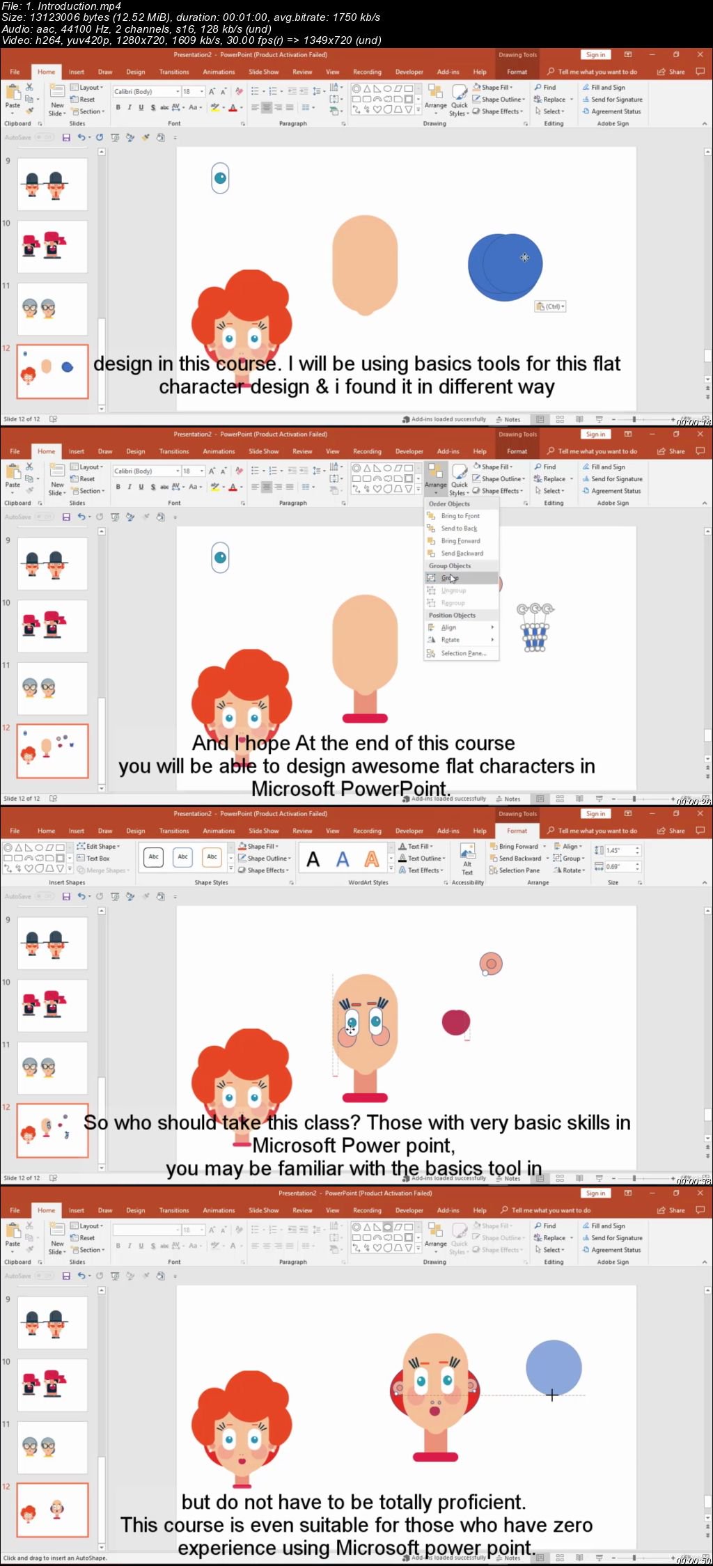  Powerpoint Flat Character Design Course:Stunning Design 