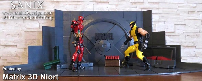 Cubebrush – Xmen Diorama Deadpool vs Wolverine and Darth Vader 3D Print Models