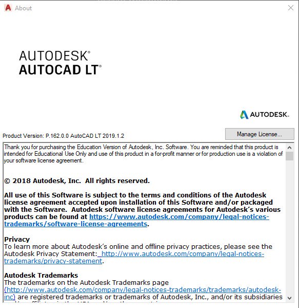 Autodesk AutoCAD LT 2019.1.2