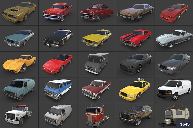 Cubebrush – American Cars Ultimate Collection