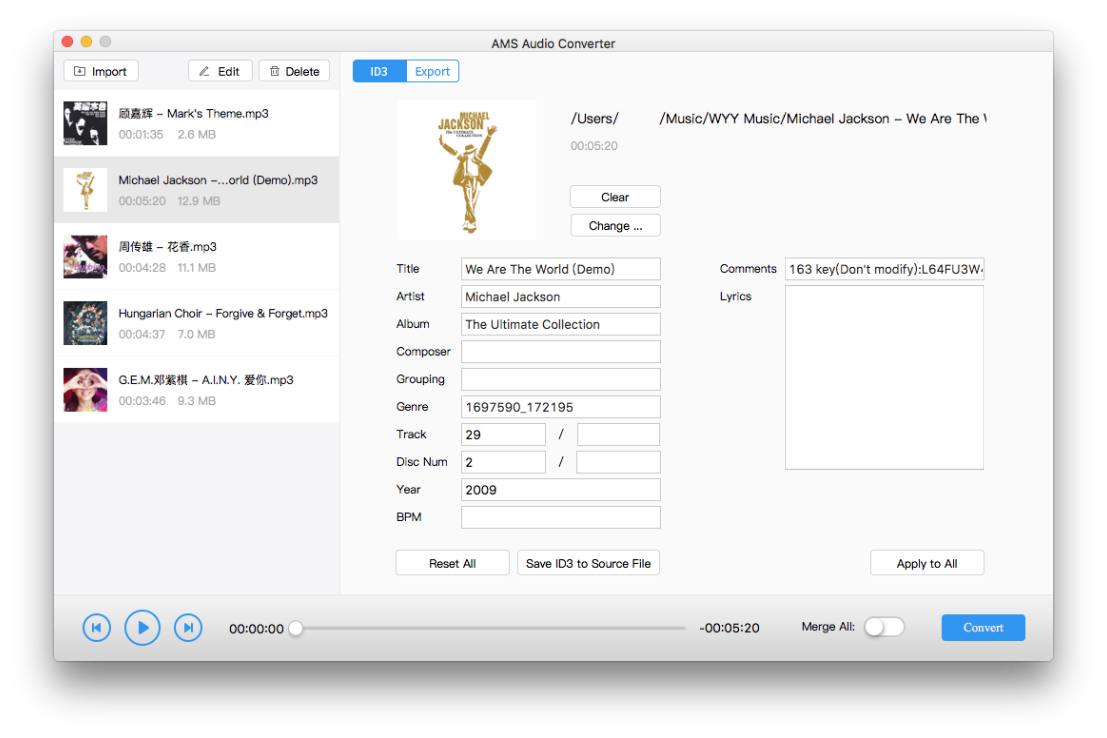 AMS Audio Converter 2.0.0 Multilingual macOS