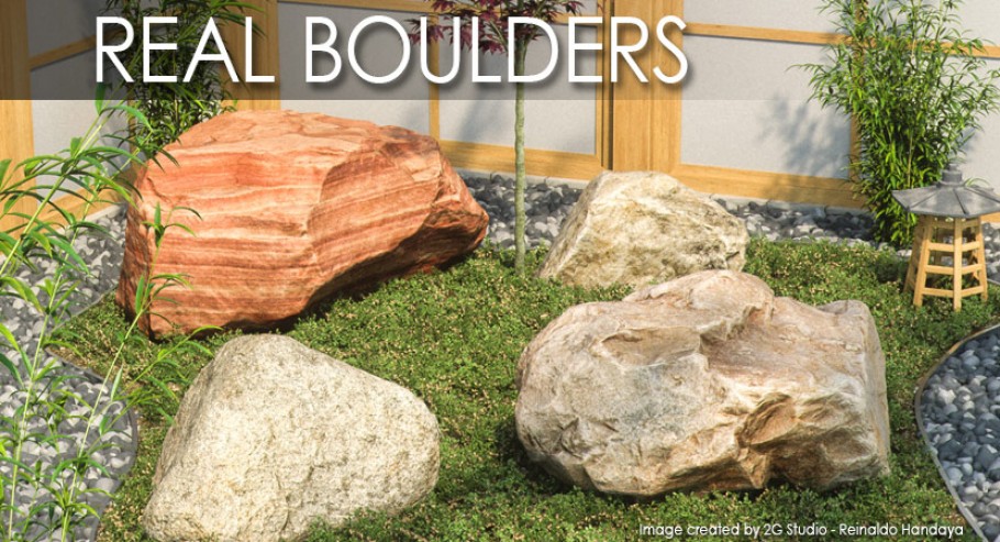 VIZPARK Real Boulders 3Ds Max