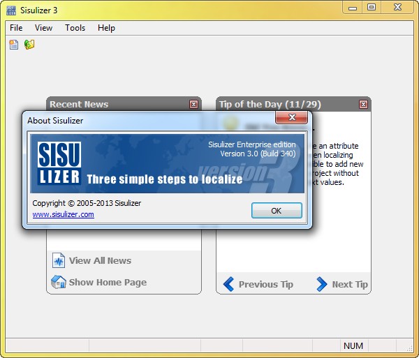 Sisulizer Enterprise Edition 3.0 Build 340